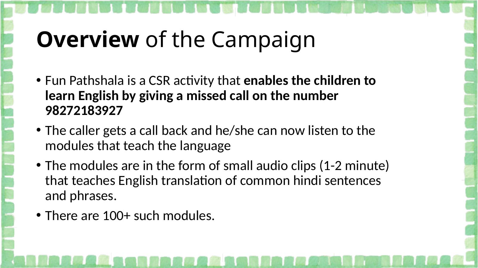 Fun Pathshala · platform / missed-call mobile learning