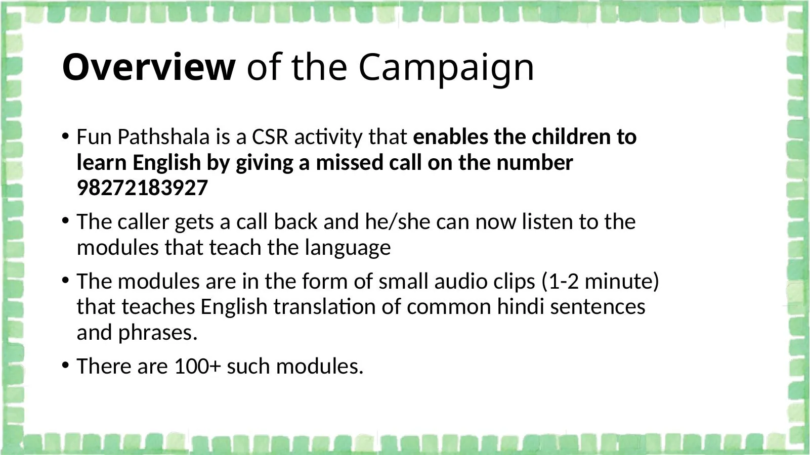 Fun Pathshala · platform / missed-call mobile learning