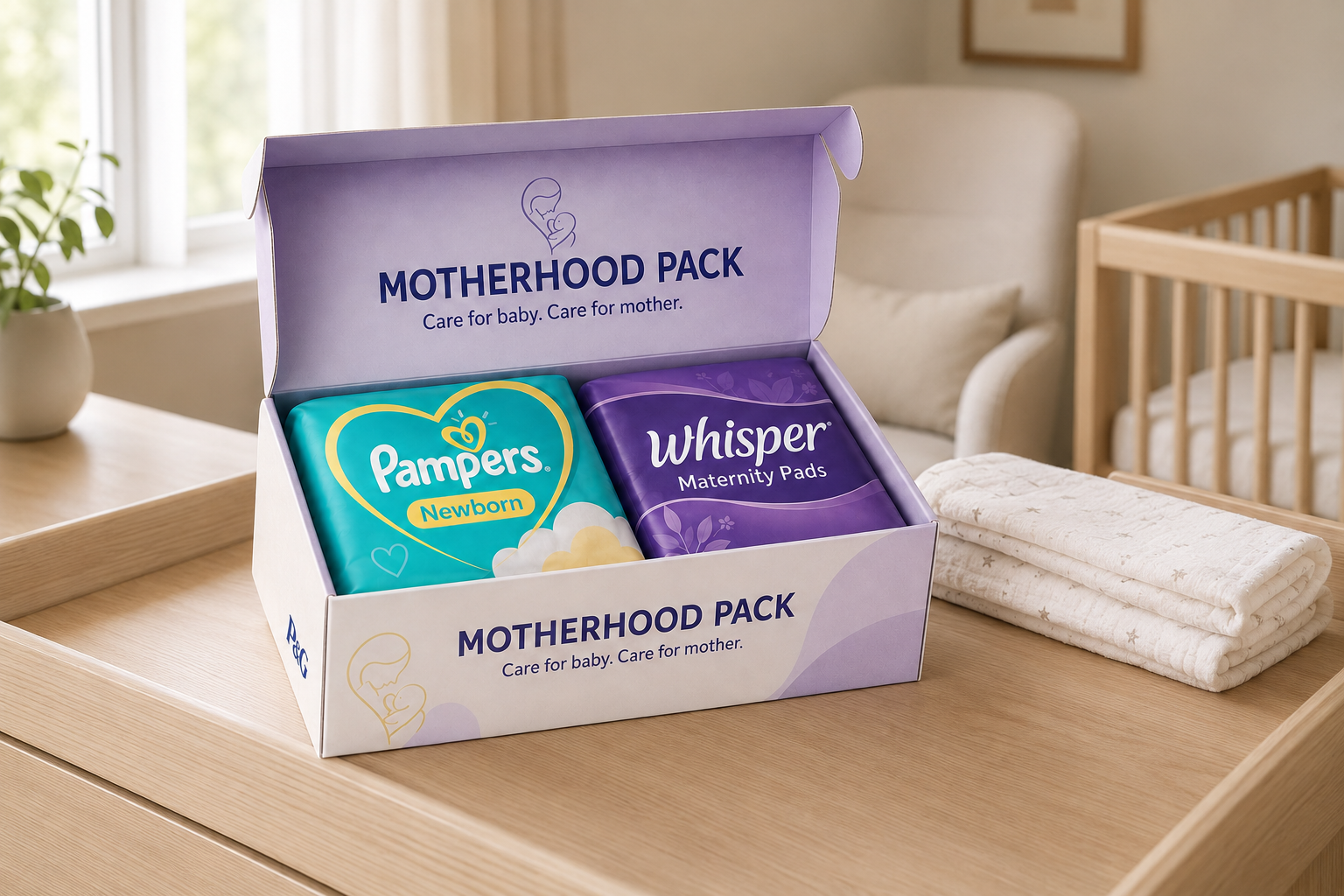 The Motherhood Pack · product concept / care for baby. care for mother.
