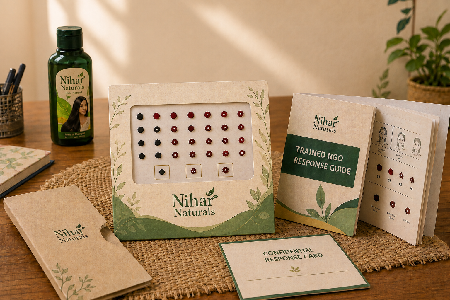 A Bindi That Asked for Help · intervention system / bindi kit, ngo guide and confidential response card